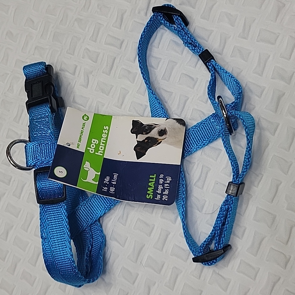 Small blue dog harness - Picture 4 of 4